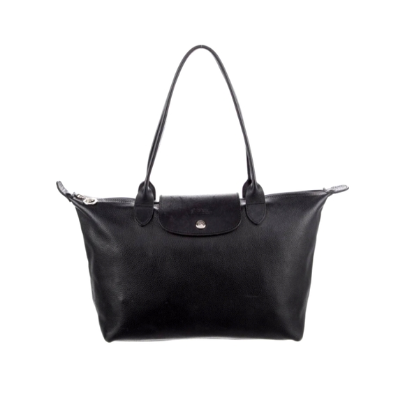 Longchamp Handbags - Longchamp long champ le pilage leather tote bag shoulder black color